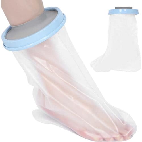 Leg/Hand Cast Cover Waterproof Foot Wound Protector Child Leg Shower Sleeve with Ring for Children Kids Adults Injuries Braces
