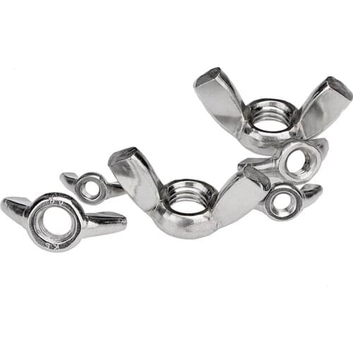 Stainless steel butterfly nut Butterfly horn screw cap gold hand twist M3M4M5M6M8M12