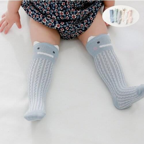 2021 New Summer Breathable Mesh Princess Stockings Baby Socks Three-dimensional Ears Cartoon Childrens Mosquito Socks 0- 1 - 3
