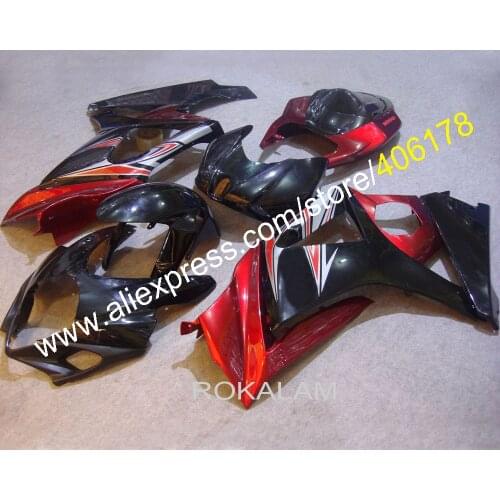 K7 GSX-R1000 07 08 Fairing For Suzuki GSXR1000 2007 2008 Black Red Street Motorcycle Fairing (Injection Molding)