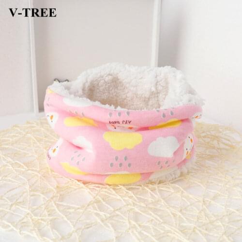 Plus Velvet Kids Scarf Lambskin Muffler For Girls Cartoon Boys Neck Scarf Neck Warm For Baby Women Men Ring Scarf