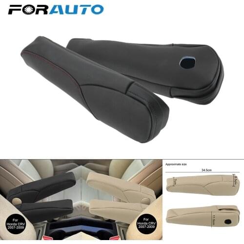 Microfiber Leather Side Seat Armrest Handle Decor Cover Protection Trim Auto Accessories 1 Pair For Honda CRV 2007 2008 2009