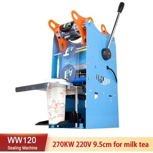Cup Sealer Cup Sealing Machine Full Automatic Bubble Tea Machine for 9.5 PP/PE/Paper Milk Tea Cup Boba Tea Machine