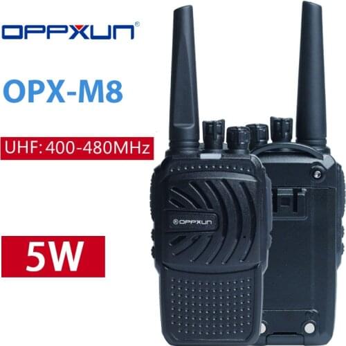 OPPXUN OPX M8 Walkie Talkie Portable Ham Radio 5W 400-480 MHZ UHF Two Way Car CB for Trucker Hunting Transceiver Long Range 10KM