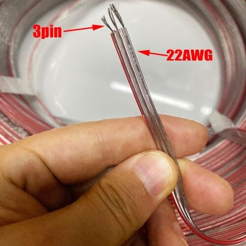 Transparent 3P*0.3mm2 power sheath cord electric cable for Lighting lamps pendant chandelier lighting power cable Clear wire