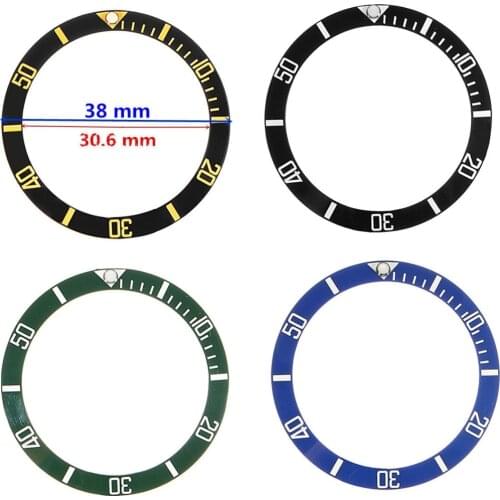 Shellhard 38mm Ceramic Bezel Insert GMT Automatic Mens Watch Case Wristwatch Part 4 Colors For Seiko SKX 007 009 Watches