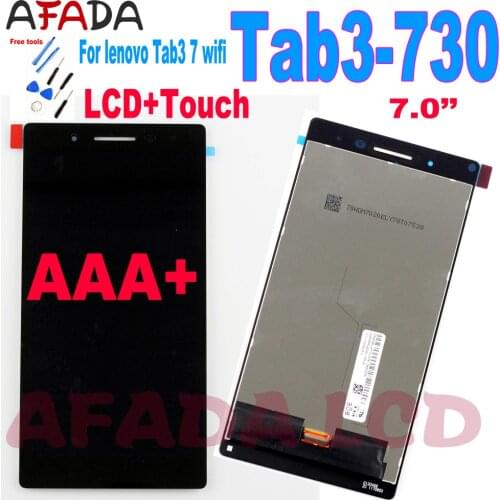 LCD Replacment 7" For lenovo Tab3 7 wifi Tab3-730 LCD Display Touch Screen Assembly Tab3-730F TB3-730 with Frame
