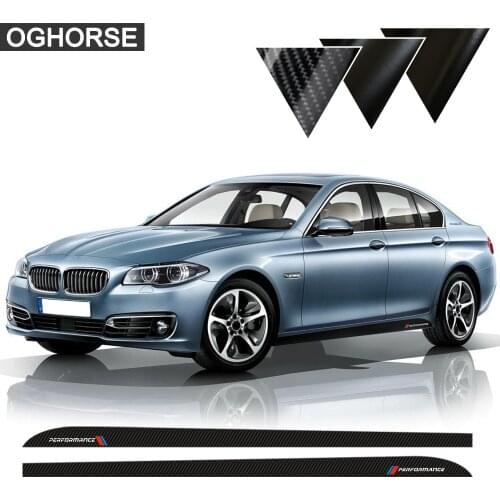 Car Styling M Performance Door Side Stripe Skirt Sill Sticker Vinyl Decal for BMW 5 series F10 F11 7 series F01 F02 Accessories