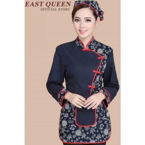 Eestaurant waitress uniforms hotel housekeeping uniforms women men restaurant uniform shirt food service KK178