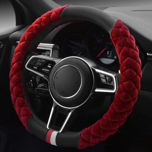 Universal Car Steering Wheel Cover Winter Decoration Cute 38cm Plush Footprint Auto Automobile Vehicle Steering Wheel Protector