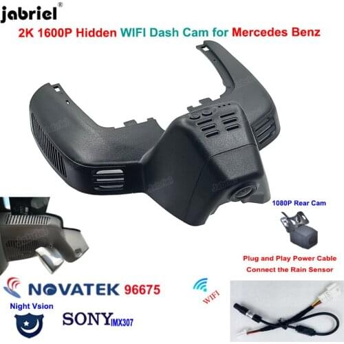 2K Dash Cam 1600P Car DVR Camera Video Recorder for Mercedes Benz GLE 350 400 450 500 43 53 63 GLE w167 c292 GLS x166 2019-2021