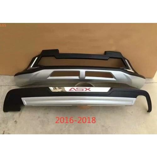 For Mitsubishi ASX 2013-2018 High-quality ABS Engineering Plastics Front and rear bumpers Scratch protection Car styling