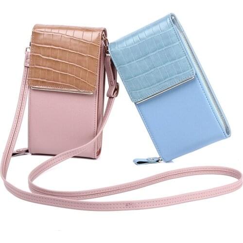 Women Shoulder Bag New Mobile Phone Bag Ladies Multi-function Shoulder Diagonal Bag Cover Type Stone Fashion Coin Purse