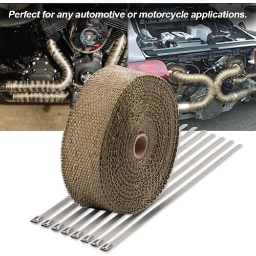 15M*50MM Heat Shield Wrap Turbo Exhaust Heat Tape Wrap Pipe Wrap Shields Manifold Header Insulation Cloth Roll