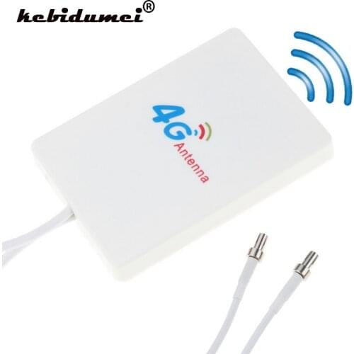 Kebidumei 28dBi 4g LTE Pannel Antenna WIFI 4g Antenna TS9/SMA-M/CRC9 Connector for Huawei 3G 4G LTE Modem Aerial for ZTE Router