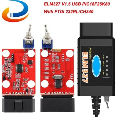 Obd obd2 ELM327 V1.5 USB CH340 FORScan HS-CAN + MS-CAN Switch Car Diagnostic Scanner ELM 327 V 1 5 Auto Tool For Ford/Mazda