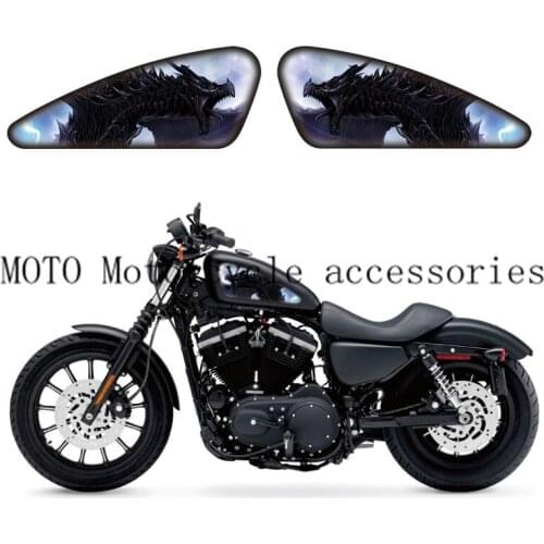 Black Dragon Graphics Fuel Tank Decals Stickers For Sporters XL 883 1200 X/V/R/N/L/C XR1200 48 72 XR1200 XR1200X