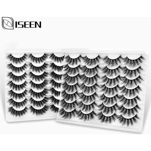 ISEEN 14 Pairs Eyelashs Soft Fluffy 3D Mink False Eyelashes Thick HandMade Lashes Volume Fluffy Lashes Make up
