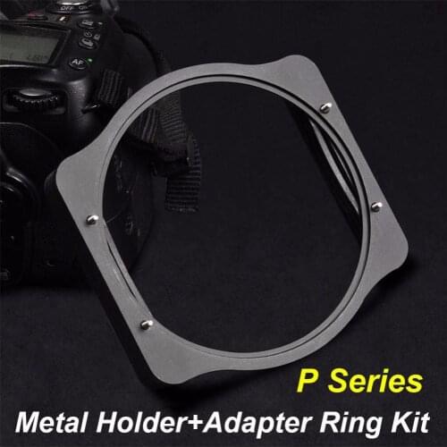 Zomei 49/52/55/58/62/67/72/77/82mm Adapter Ring + Metal Square 3-Slot Filter Holder Support Kit for Cokin P Series 83mm Filter