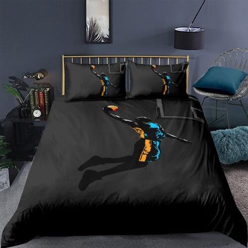 Dunk Bedding Set Basketball High End Sport Style Duvet Cover Grey King Queen Twin Full Single Double Unique Design Bed Set