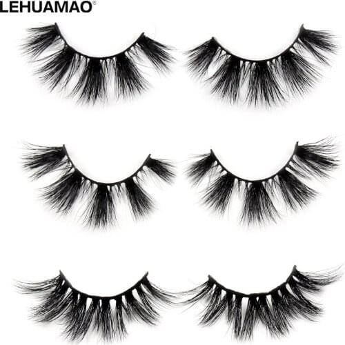 LEHUAMAO Eyelashes 3D Mink False Eyelashes Fluffy Natural Long Lashes Light Airy Lash Dramatic Volume Length Makeup Eyelash