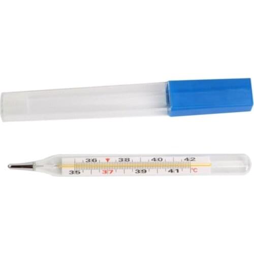 1pcs Medical Mercurial Glass Thermometer Large Screen Clinical Measurement Device
