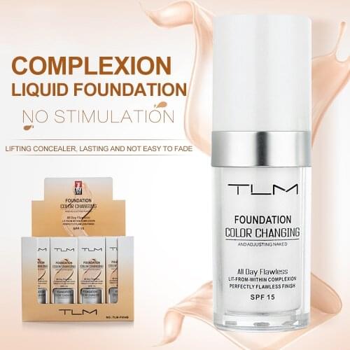 Color Changing Liquid Foundation 30ml Makeup Base Liquid Cover Oil-control Concealer Longlasting Makeup Foundation TSLM1