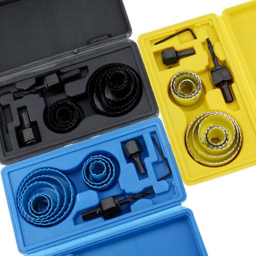 8 Pcs Woodworking Hole Saw Kit Opener Hole Saw Bit Cutting Drilling Tool Set With Round Saw For Gypsum Board / Wood Opening