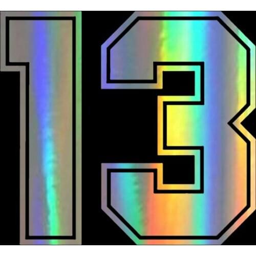Three Ratels FTZ-154# 15x13.8cm 13 lucky racing number sticker funny auto stickers car styling wall window laptop