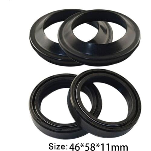 For Suzuki RM250 Kawasaki KX125 KX250 KX500 46 58 Front Fork Shock Absorber Oil Seals 46X58X9.5/11 Dust Seal Motorcycle