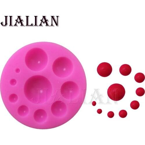 Food grade silicone pearl spherical round Fondant chocolate silicone mold for cake decorating tools cake pop recipe T0798