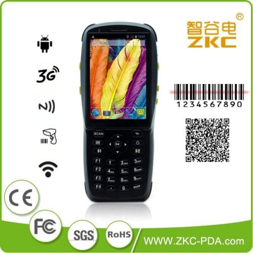 Rugged Handheld industrial pda barcode scanner android with display nfc 3G WIFI Bluetooth , 3.5inch pda barcode scanner
