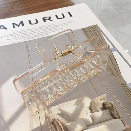 Transparent Hair Clips for Women Simple Claw Clip High Quality Large Geometric Hair Clips for Hair Girls Hair Accessories