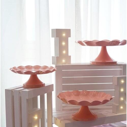 Pink cake stand cupcake tray metal iron cake tools waterproof dessert plate bake tool candy decoration party bakeware