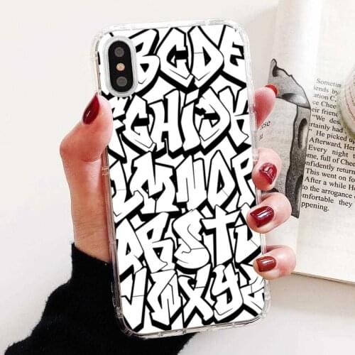 Fashion Graffiti alphabet Custom Silicone Phone Case For BQ Aquaris C U2 U V X2 X Lite Pro Plus E4.5 M4.5 X5 E5 4G M 2017