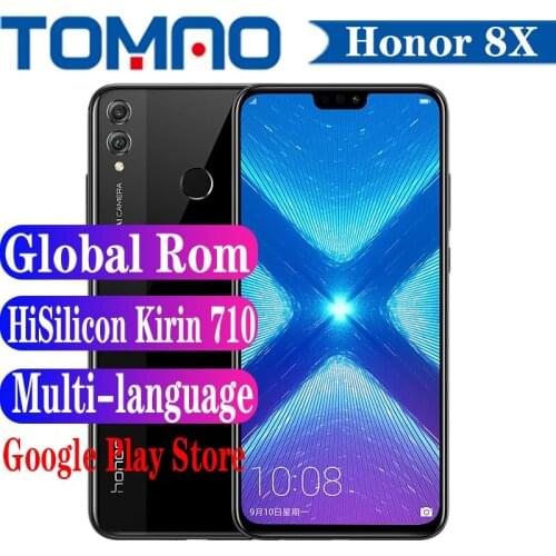 Honor 8X SmartPhone 6.5inch 3750mAh Battery 4GB 6GB RAM 64GB 128GB ROM HiSilicon Kirin 710 Octa core 20MP Camera Google Play