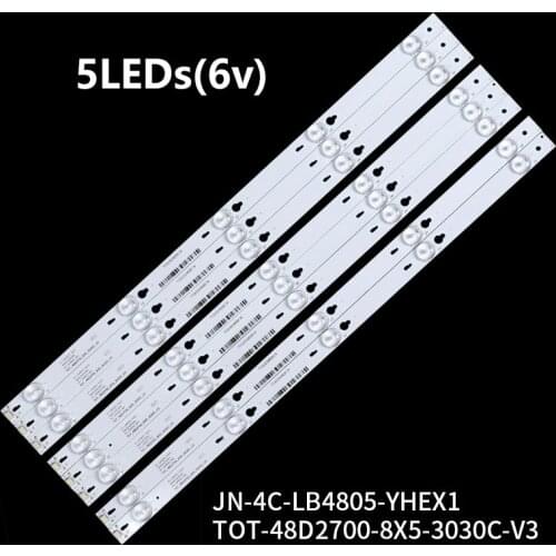 48" TV LED Backlight Strip For 4C-LB4805-HQ4 TOT-48D2700-8X5-3030C-V3 4C-LB4805-YHEX1 4C-LB4805-YHEX2 48HR330M05A1 V2