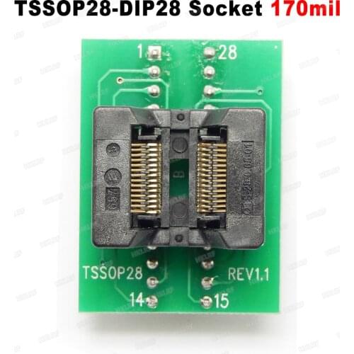 TSSOP28 to DIP28 Programmer Converter Adapter Socket OTS-28-0.65-01 (170mil)