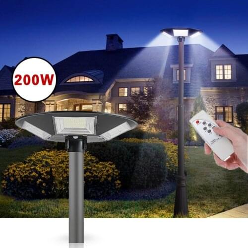200W LED Solar street Light flood Outdoor Solar Road Lamp Garden Waterproof remote control Power Decoration Pathway Spot Motion