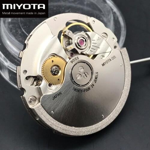 Ultra-thin Miyota Mechanical Movement 90S5 for Luxury Brand Wristwatch Mens Automatic 24 Jewels Skeleton Self-winding Movement