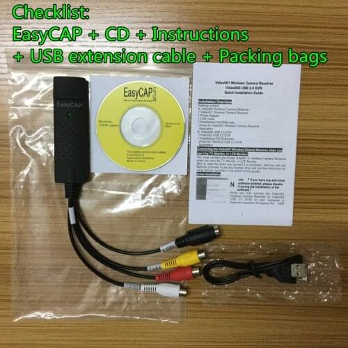 USB 2.0 Easycap Capture 4 Channel Video TV DVD VHS Audio Capture Adapter Card TV Video DVR
