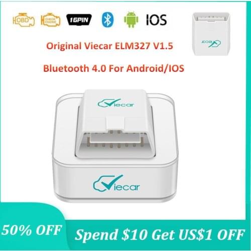 Viecar Bluetooth 4.0 ELM327 V1.5 PIC18F25K80 ELM 327 V1.5 OBD2 Scanner Auto tools For Android/IOS OBD 2 OBD2 Car Diagnostic