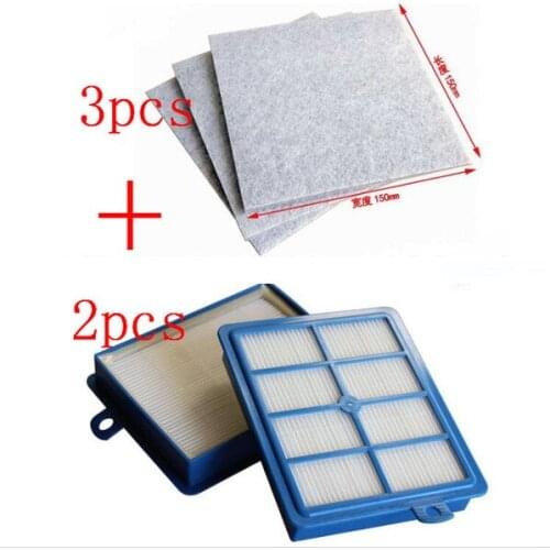 Replacement 2pcs H12 hepa filter for Philip + 3pcs vacuum cleaner motor filter free shipping