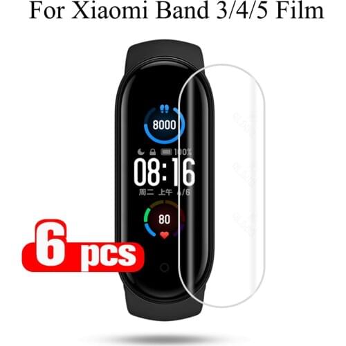 Screen Protector for xiaomi mi band 3 4 5 Protective Glass Miband 4 Full Curved Edge Scratch-resistant Cover for mi band4 Film