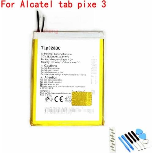 100% NEW Original 2820mAh TLP028BC TLP028BD Battery For Alcatel tab pixe 3 Mobile Phone