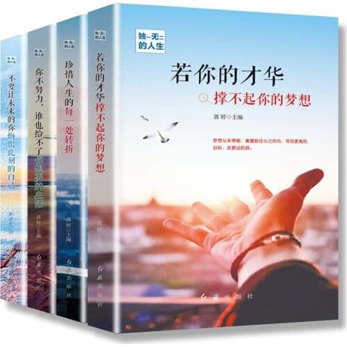 4 Books/Set Girl Reading Chinese Book Inspirational Adult Books Unique Life Novel Books Libros Can Learn Chinese Writing