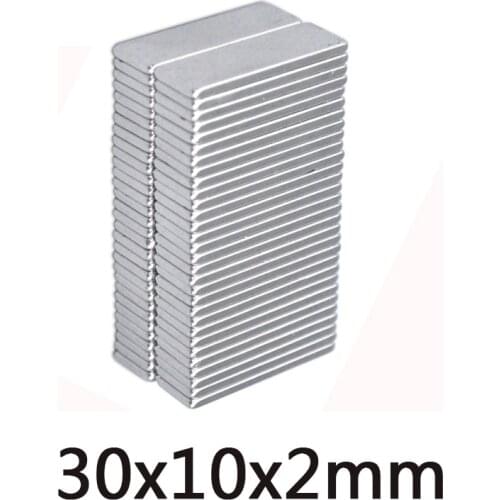 5/10/20PCS 30x10x2mm N35 Super Strong Block Neodymium Magnets Rare Earth Magnet 30mm x 10mm x 2 mm NdFeB sheet magnet 30*10*2 mm