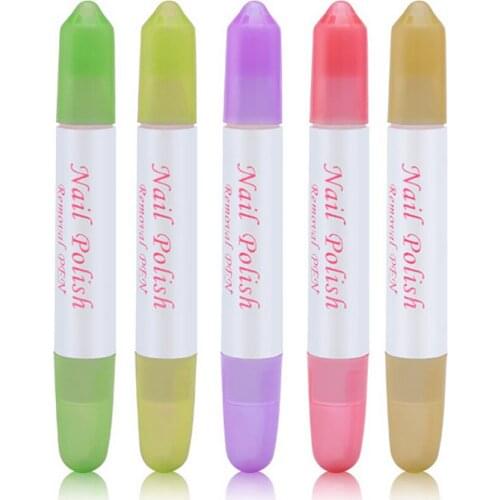 5pcs/bag UV Gel Nail Polish Remover Pen Tips Cleaner Nails Polish Corrector Pencil DIY Wrap Manicure Art Tools NAB008