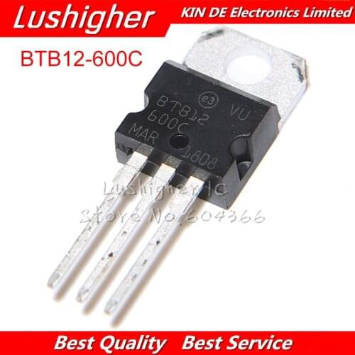 5pcs BTB12-600C TO220 BTB12-600 BTB12 12-600C Triacs 12 Amp 600 Volt TO-220