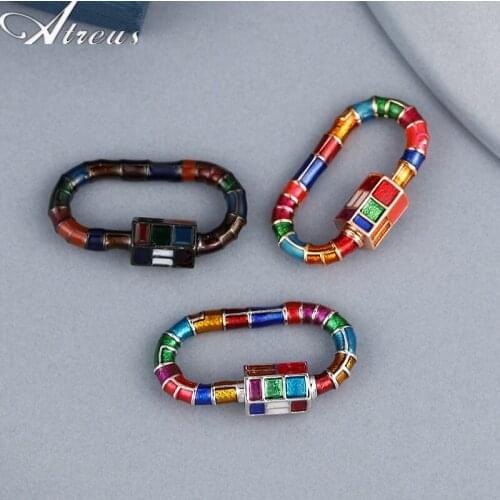 DIY Jewelry Making Accessories Copper Dripping Oil Hanging Chain Fastener Spiral Screw Hook Clasp For Necklace Bracelet Making